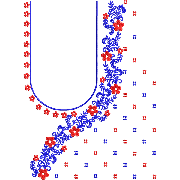 Blouse Design No :MSM - 610 - Simple Border, U Shape