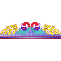 Blouse Design No :MSM - 625 - Border With Butta, Sweat Heart