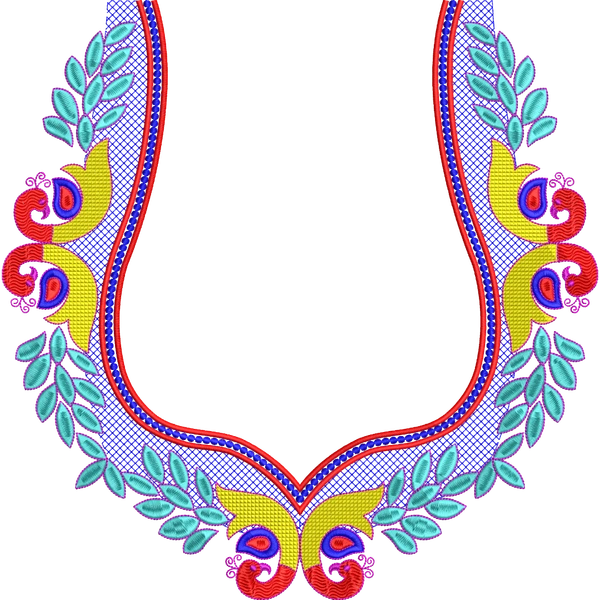 Blouse Design No :MSM - 625 - Border With Butta, Sweat Heart