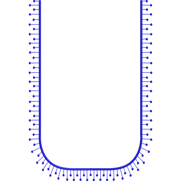 Blouse Design No :MSM - 627 - Simple Border, U Shape
