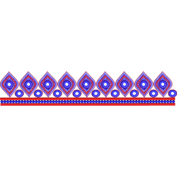 Blouse Design No :MSM - 628 - Mirror Work, Simple Border, U Shape