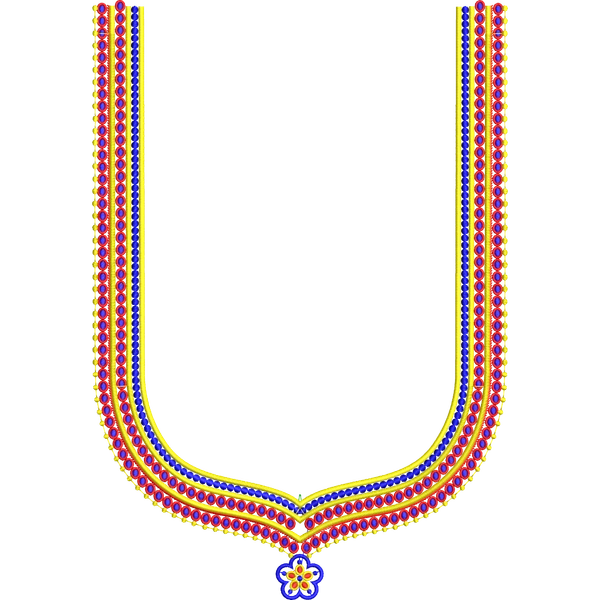 Blouse Design No :MSM - 631 - Simple Border, U Shape