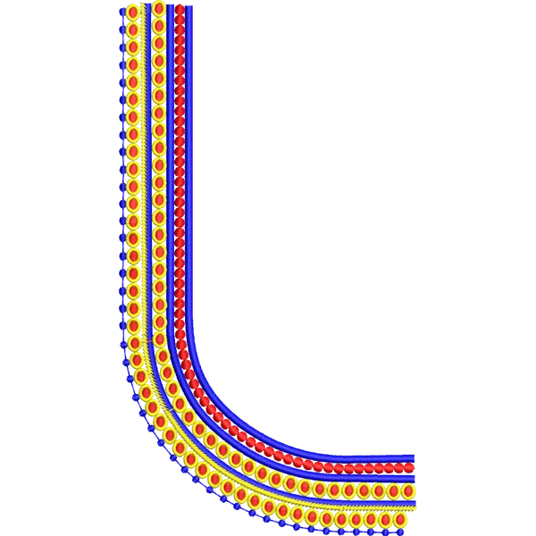 Blouse Design No :MSM - 631 - Simple Border, U Shape