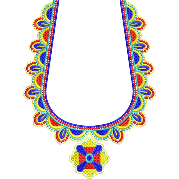 Blouse Design No :MSM - 632 - Simple Border, U Shape