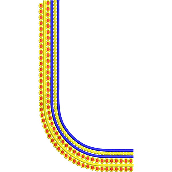 Blouse Design No :MSM - 634 - Simple Border, U Shape