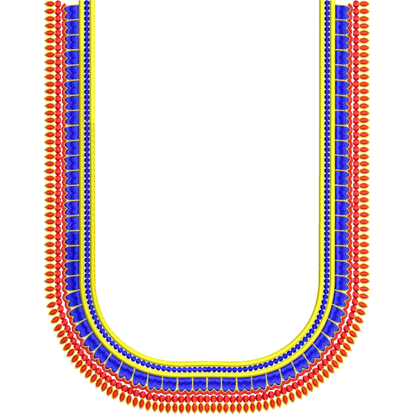 Blouse Design No :MSM - 635 - Simple Border, U Shape