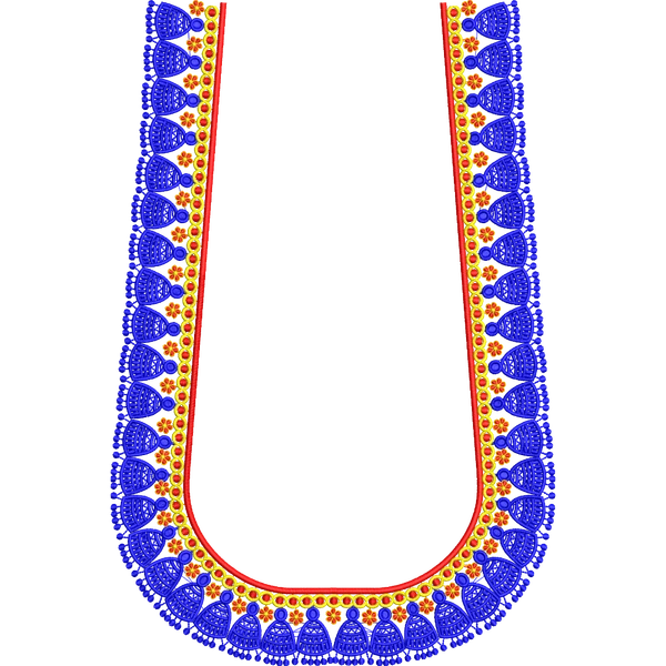 Blouse Design No :MSM - 636 - Simple Border, U Shape