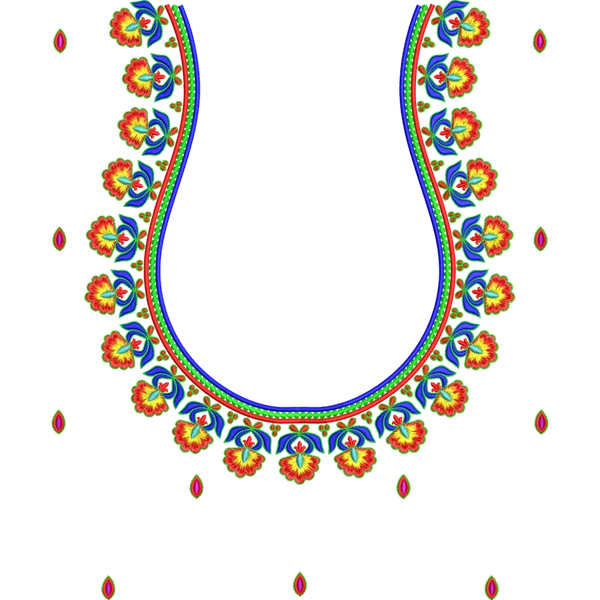 Blouse Design No :MSM - 637 - Simple Border, U Shape