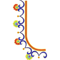 Blouse Design No :MSM - 638 - Simple Border, U Shape