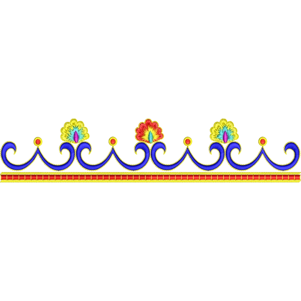 Blouse Design No :MSM - 638 - Simple Border, U Shape