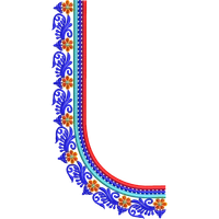 Blouse Design No :MSM - 640 - Simple Border, U Shape