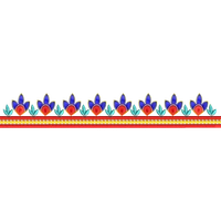 Blouse Design No :MSM - 647 - Border With Butta, U Shape