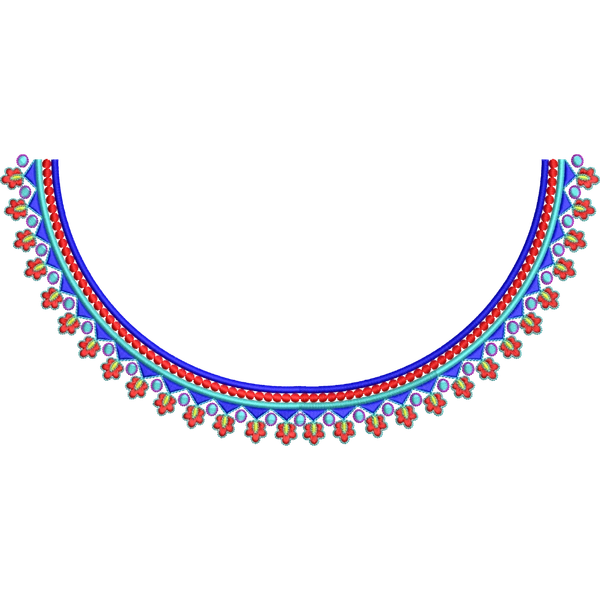 Blouse Design No :MSM - 649 - Simple Border, Pot Neck