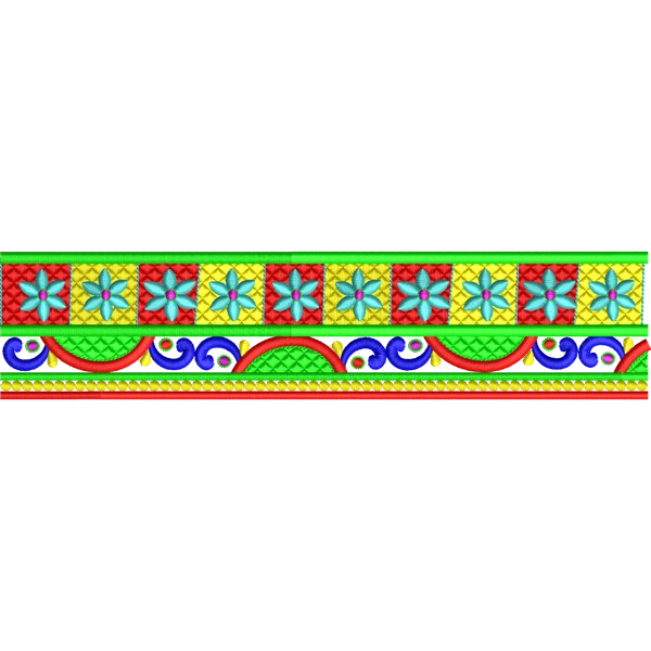 Blouse Design No :MSM - 650 - Simple Border, U Shape