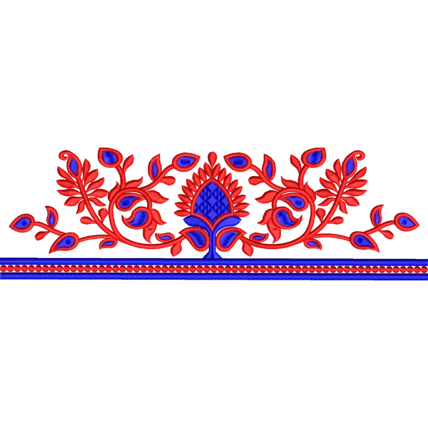 Blouse Design No :MSM - 653 - Simple Border, U Shape