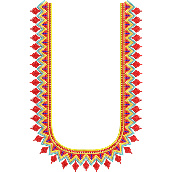 Blouse Design No :MSM - 661 - Simple Border, U Shape
