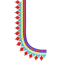 Blouse Design No :MSM - 662 - Simple Border, U Shape