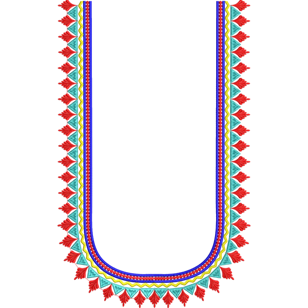 Blouse Design No :MSM - 662 - Simple Border, U Shape
