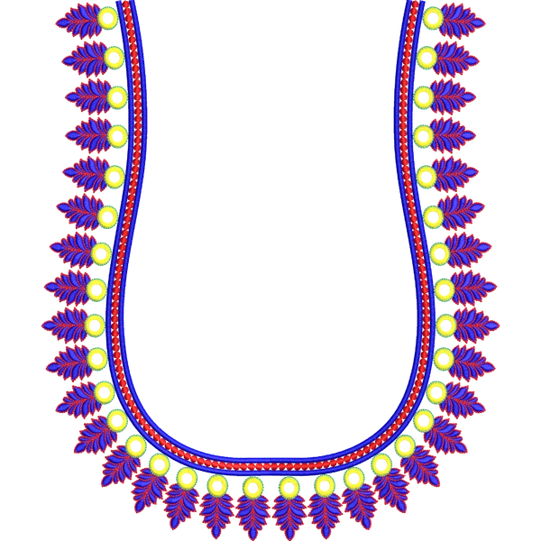 Blouse Design No :MSM - 665 - Mirror Work, Simple Border, U Shape