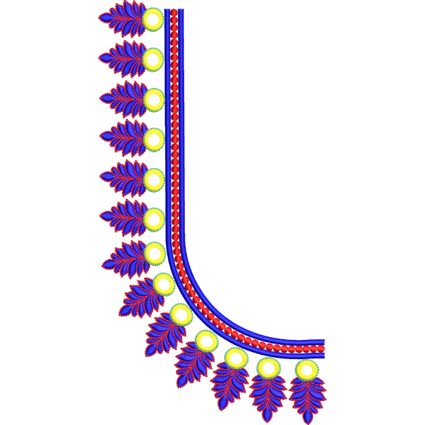 Blouse Design No :MSM - 665 - Mirror Work, Simple Border, U Shape
