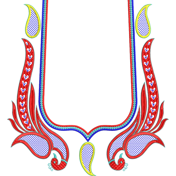 Blouse Design No :MSM - 667 - Border With Butta, Sweat Heart