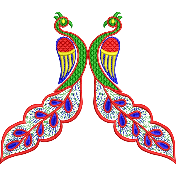 Blouse Design No :MSM - 669 , Peacock - Butta, Sweat Heart