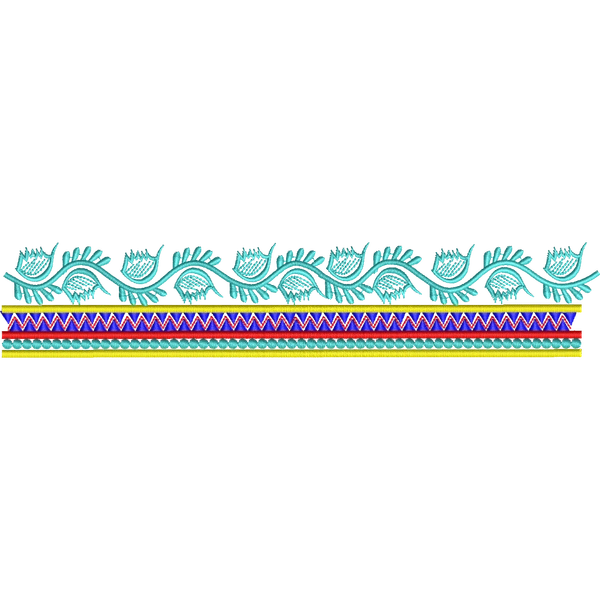 Blouse Design No :MSM - 672 - Simple Border, U Shape