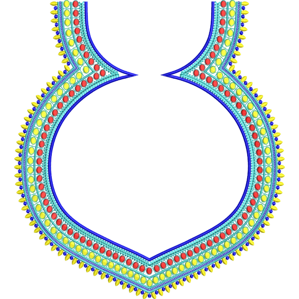 Blouse Design No :MSM - 674 - Simple Border, Boat Neck