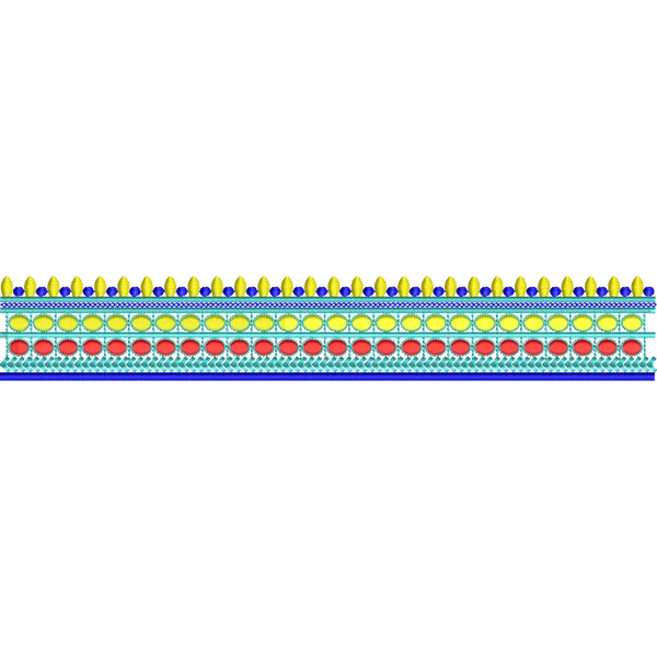 Blouse Design No :MSM - 674 - Simple Border, Boat Neck