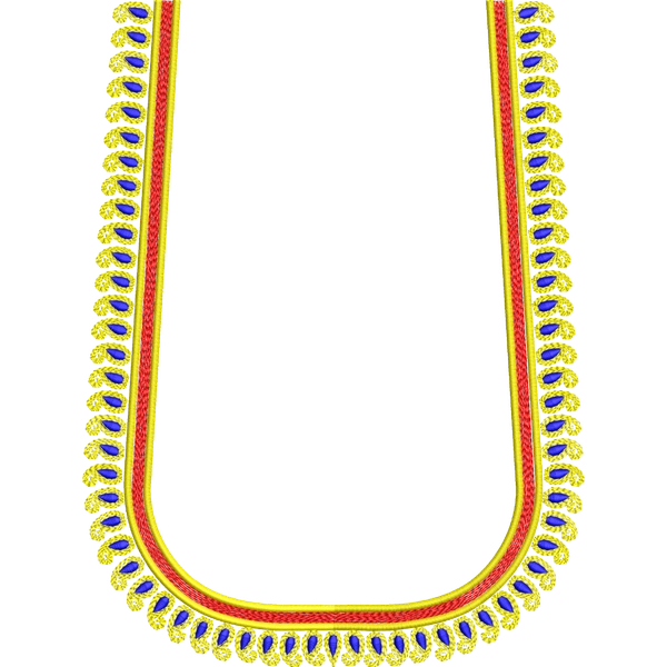 Blouse Design No :MSM - 675 - Simple Border, U Shape