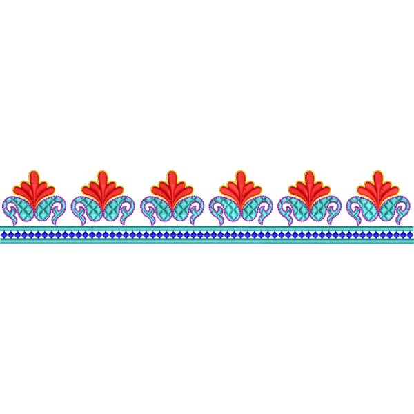 Blouse Design No :MSM - 676 - Simple Border, U Shape