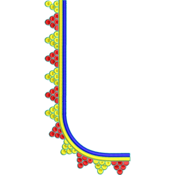 Blouse Design No :MSM - 679 - Simple Border, Sweat Heart