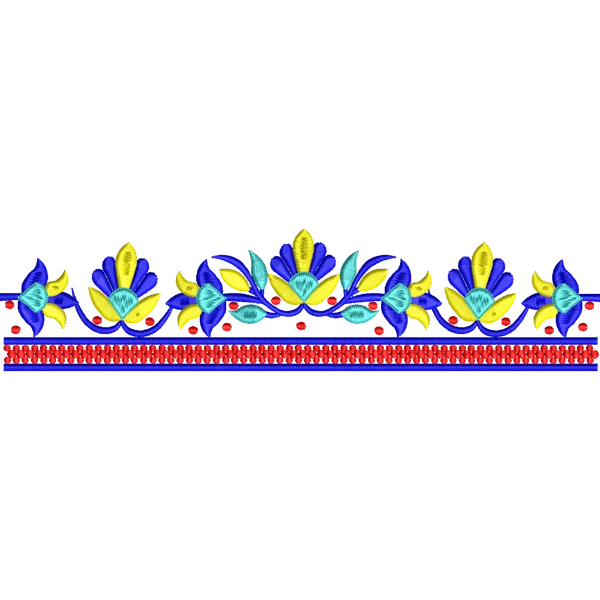 Blouse Design No :MSM - 681 - Simple Border, U Shape