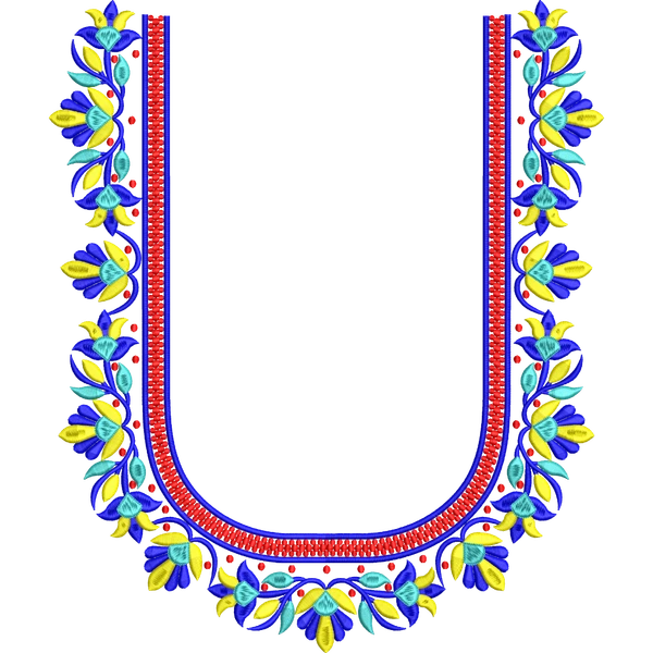 Blouse Design No :MSM - 681 - Simple Border, U Shape