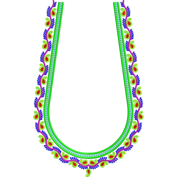 Blouse Design No :MSM - 683 - Simple Border, U Shape