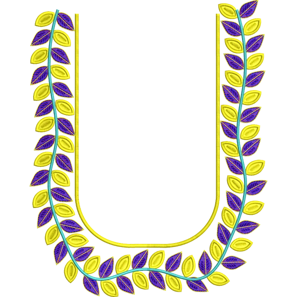 Blouse Design No :MSM - 685 - Simple Border, U Shape