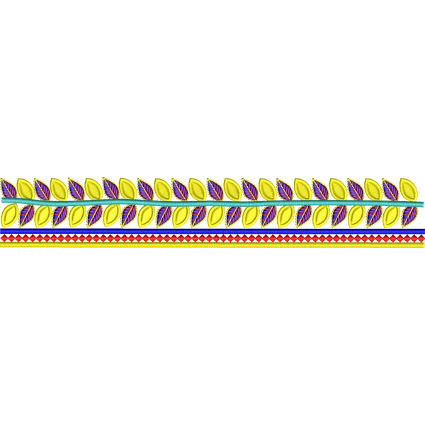 Blouse Design No :MSM - 686 - Simple Border, U Shape