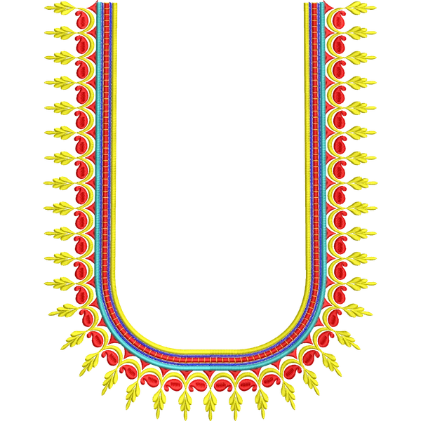 Blouse Design No :MSM - 688 - Simple Border, U Shape