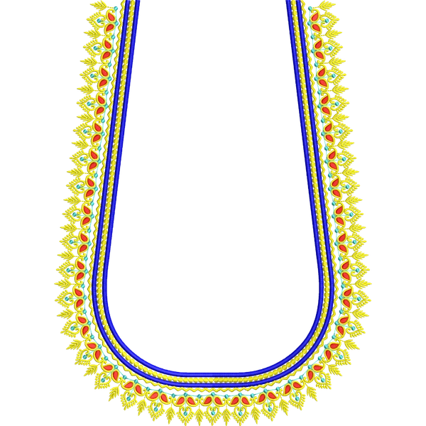 Blouse Design No :MSM - 695 - Simple Border, U Shape