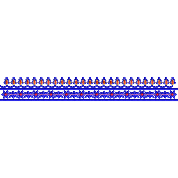 Blouse Design No :MSM - 696 - Simple Border, U Shape