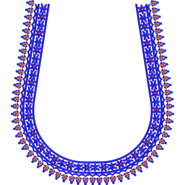 Blouse Design No :MSM - 696 - Simple Border, U Shape