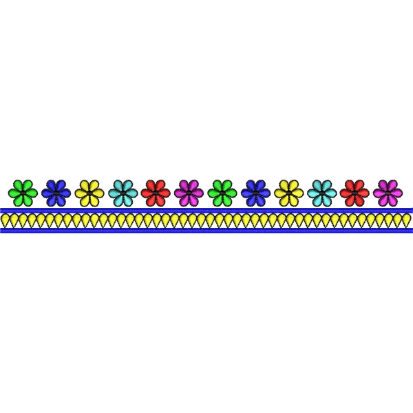 Blouse Design No :MSM - 699 - Simple Border, Boat Neck