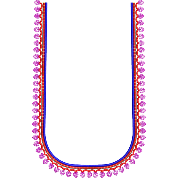 Blouse Design No :MSM - 706 - Simple Border, U Shape