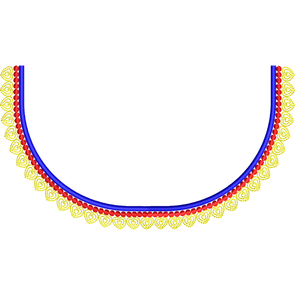Blouse Design No :MSM - 715 - Simple Border, Boat Neck