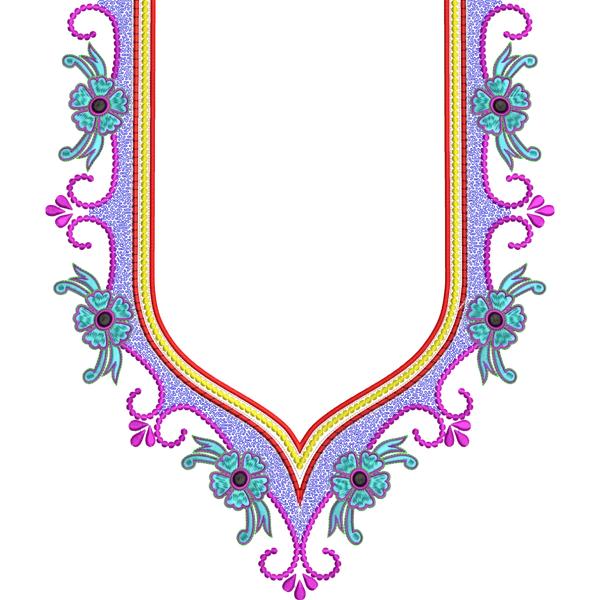 Blouse Design No :MSM - 718 - Border With Butta, Sweat Heart