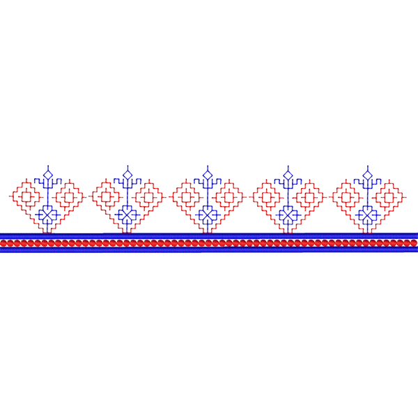 Blouse Design No :MSM - 721 - Simple Border, U Shape