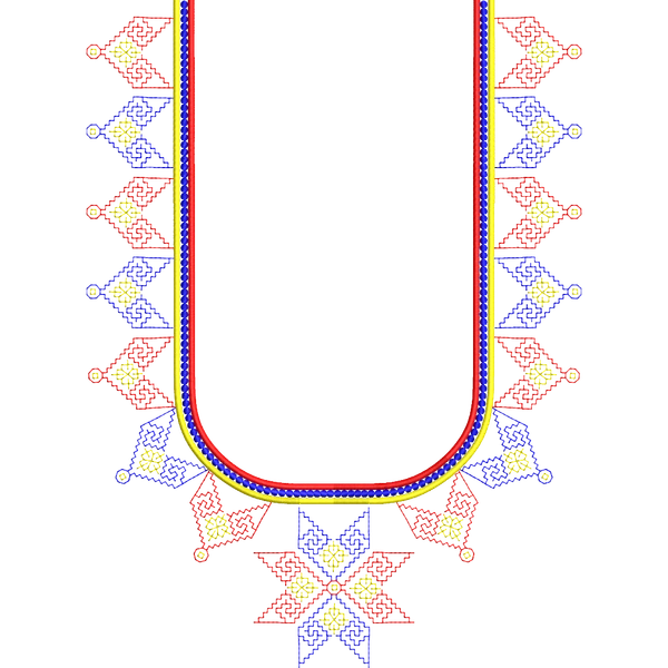 Blouse Design No :MSM - 723 - Simple Border, U Shape