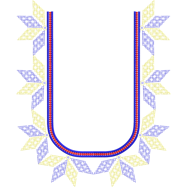 Blouse Design No :MSM - 724 - Simple Border, U Shape