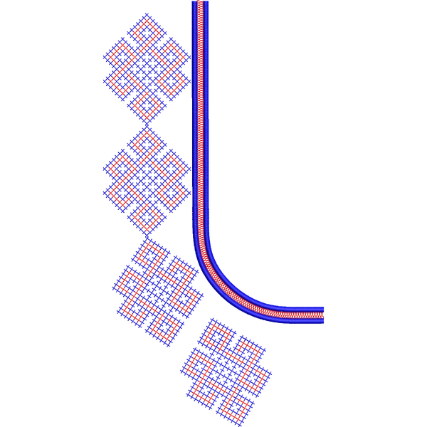 Blouse Design No :MSM - 726 - Simple Border, U Shape