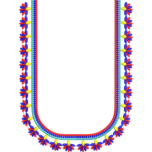 Blouse Design No :MSM - 728 - Simple Border, U Shape
